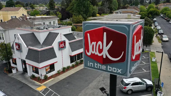 An image of a Jack in the Box restaurant.