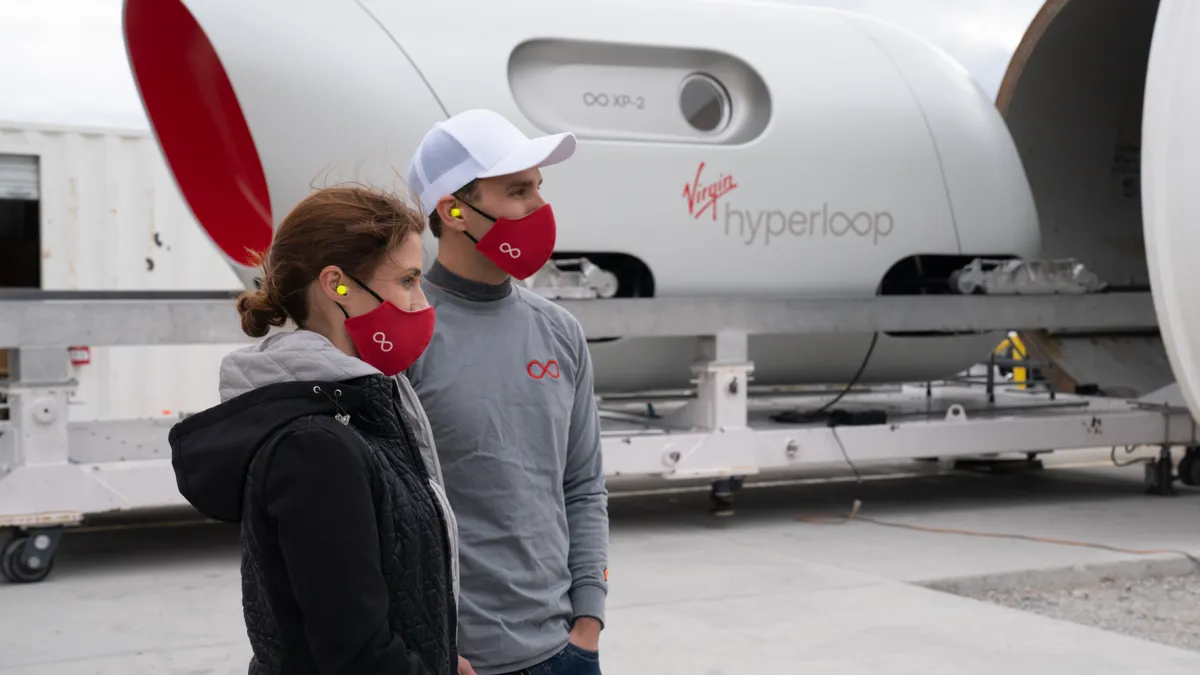 Virgin Hyperloop first passengers Josh Giegel and Sara Luchian