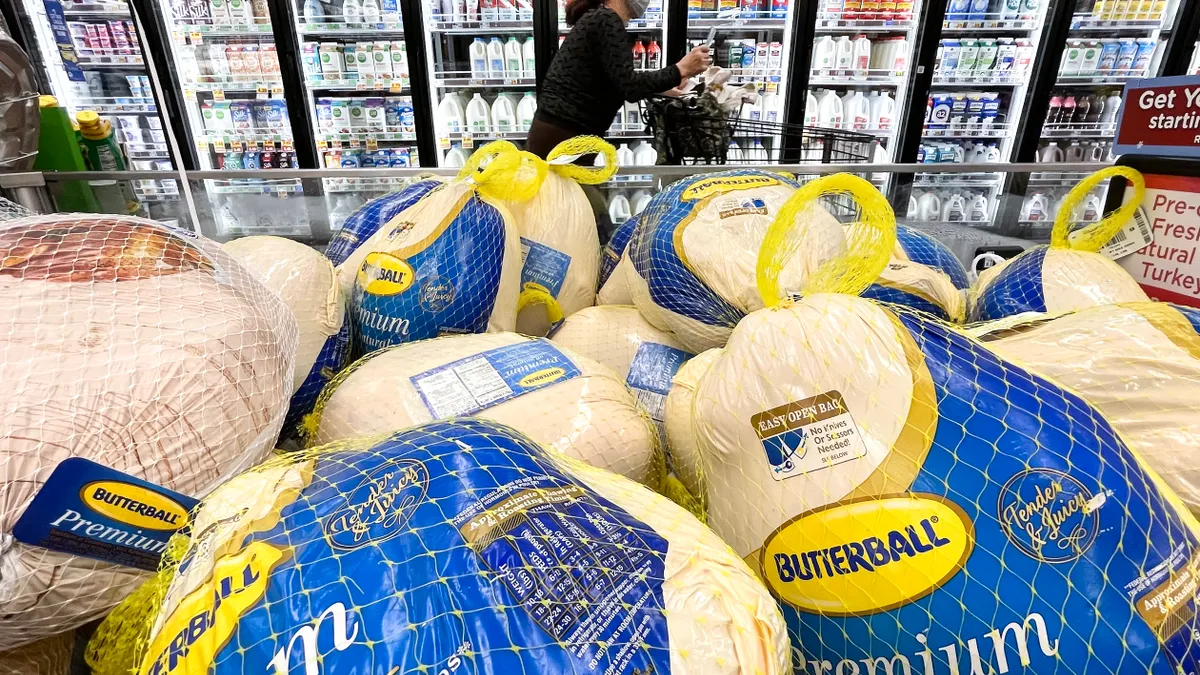 Butterball turkeys at grocery store