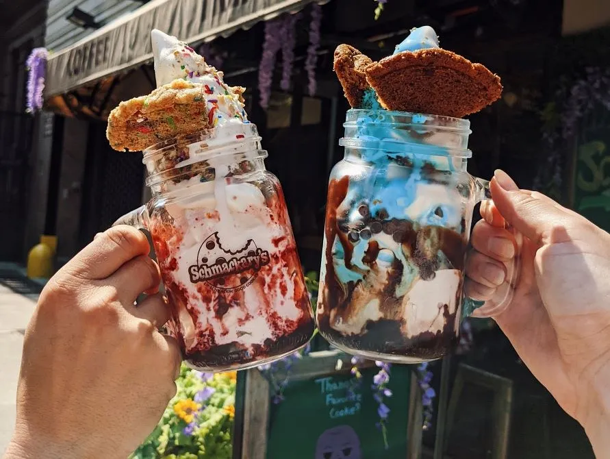 An image of cookie sundaes from Schmackary's in NYC