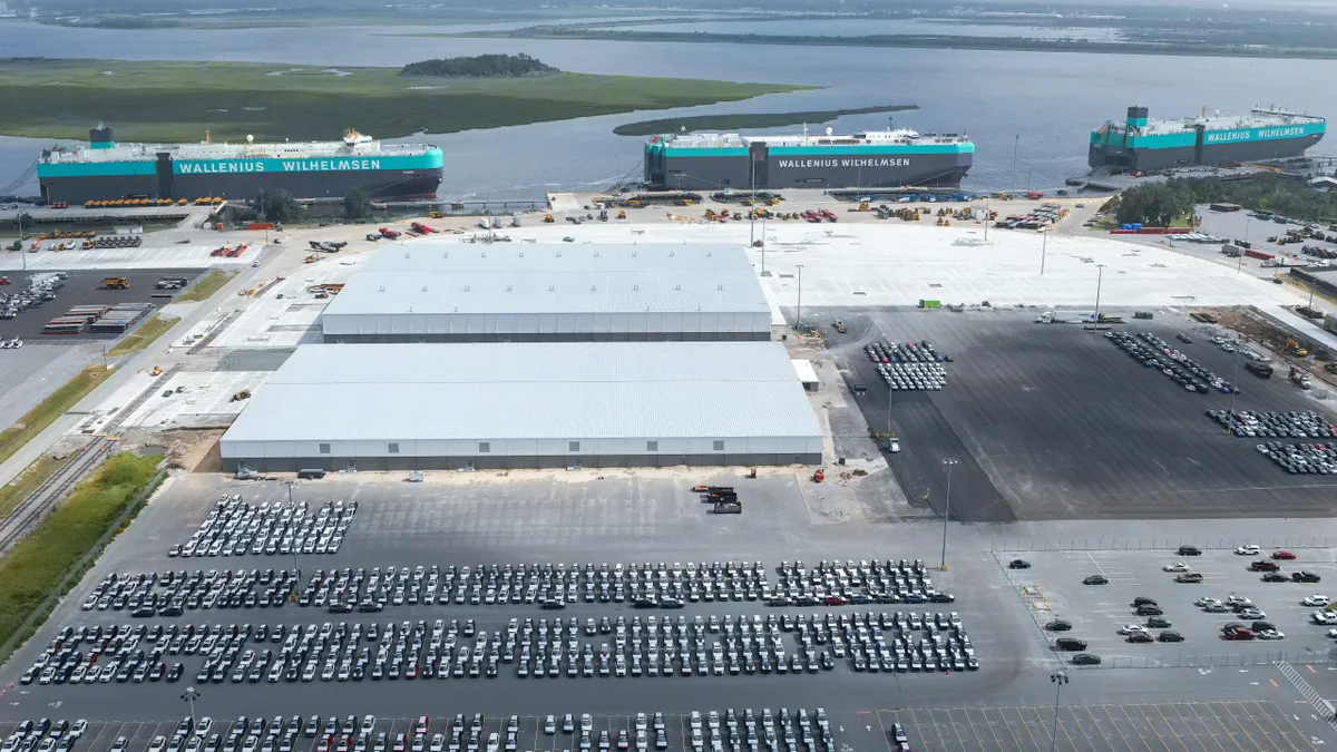 An aerial view of Colonel’s Island Terminal at Georgia Ports Authority.