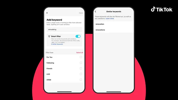 TikTok Manage Topics