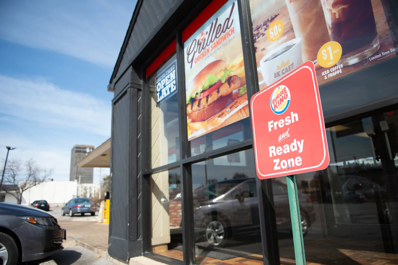 Pick-up zone at Burger King