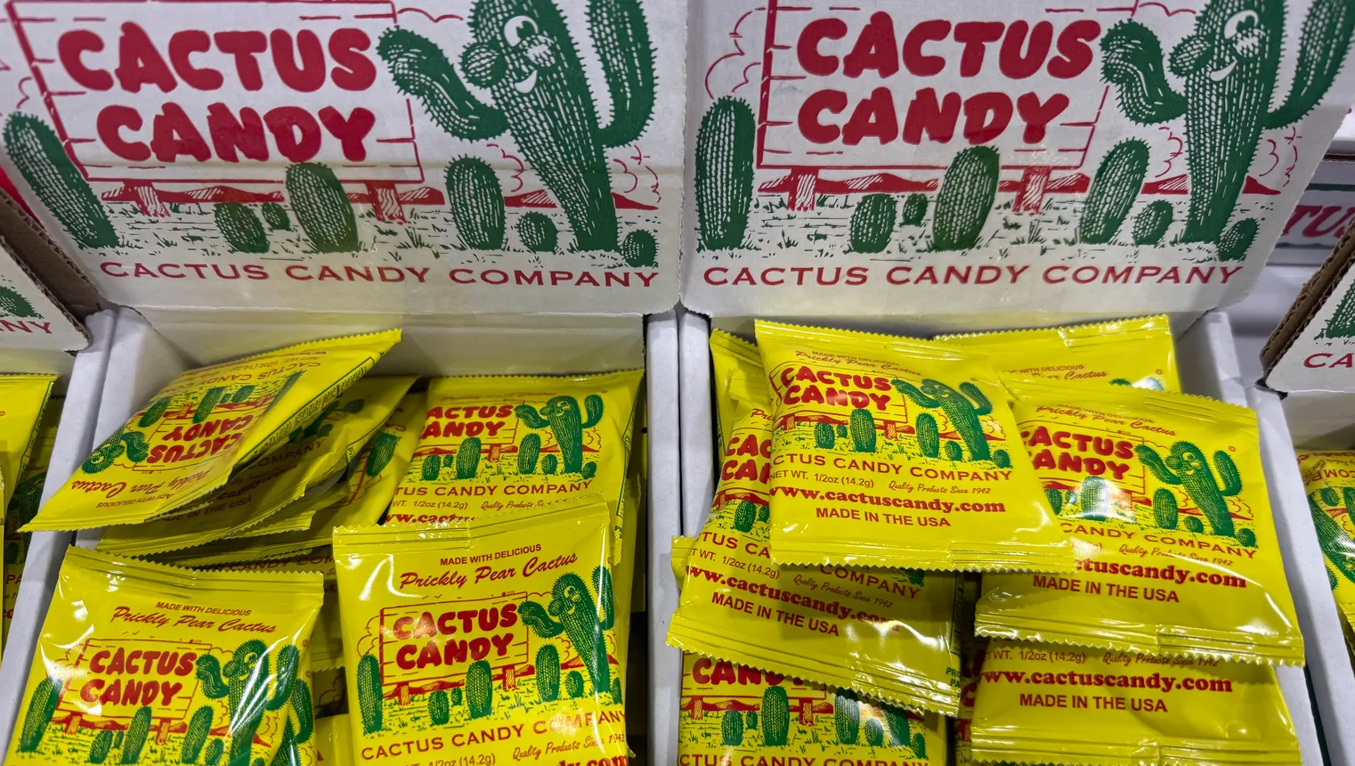 Bags of Cactus Candy from the Cactus Candy Company