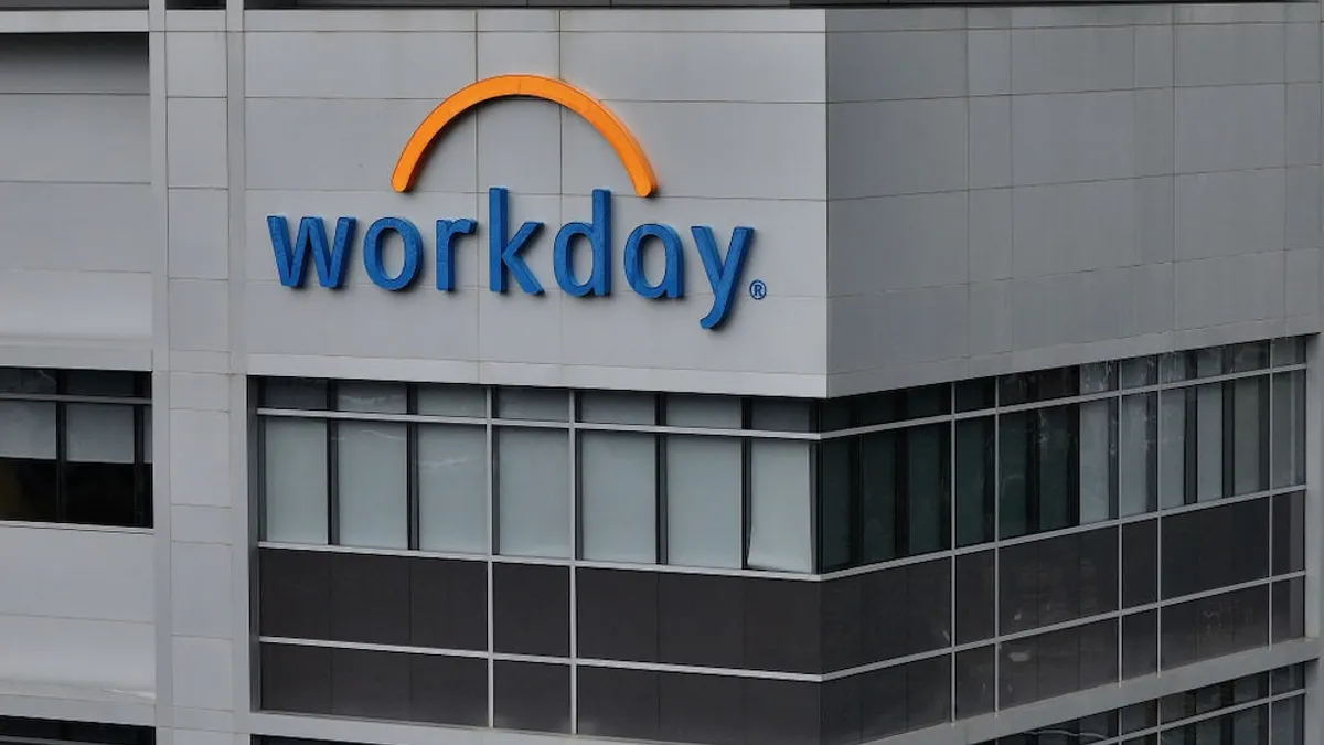 An aerial view of the Workday building