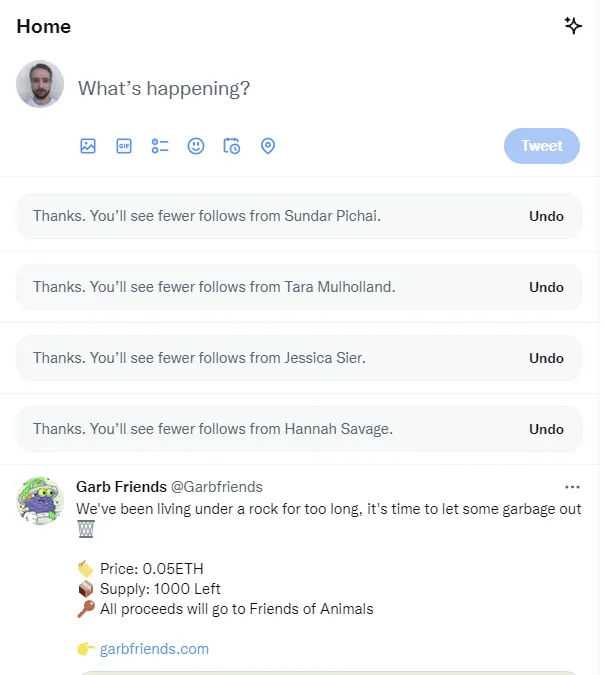 Twitter recommendations