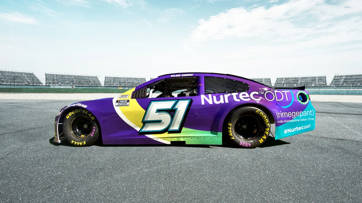 Biohaven's Nurtec NASCAR car