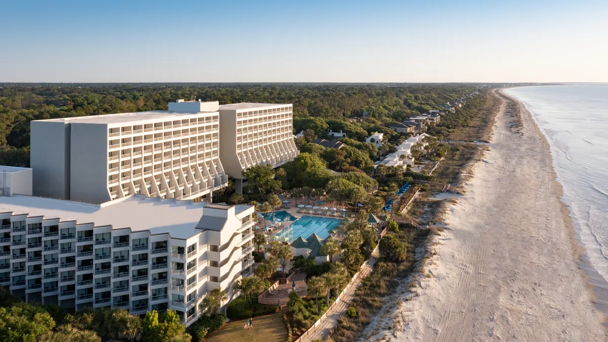 An aerial shot of the Marriott Hilton Head Resort & Spa.