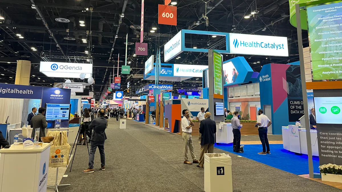 Photo of exhibition hall floor, HIMSS22 in Orlando, March