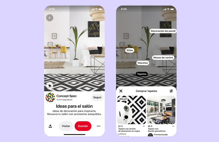 Pinterest Shopping example