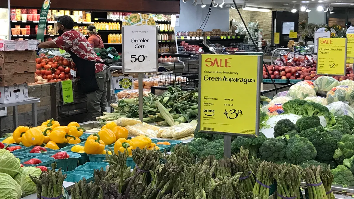 Produce aisle at a Whole Foods in Washington, D.C.