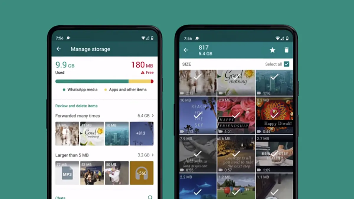 WhatsApp storage