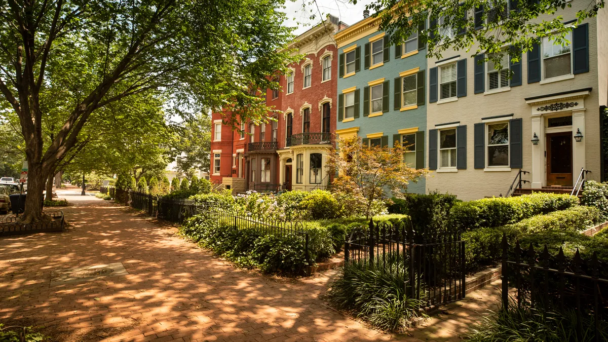 Row houses in the Capitol Hill neighborhood of Washington, D.C.