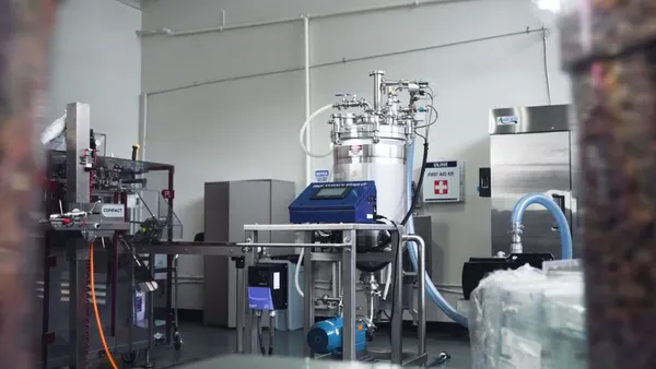 An industrial machine in a food factory.
