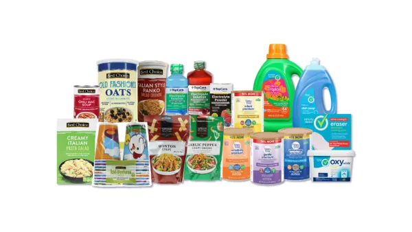 An assortment of grocery items.