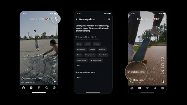 Reels algorithm controls
