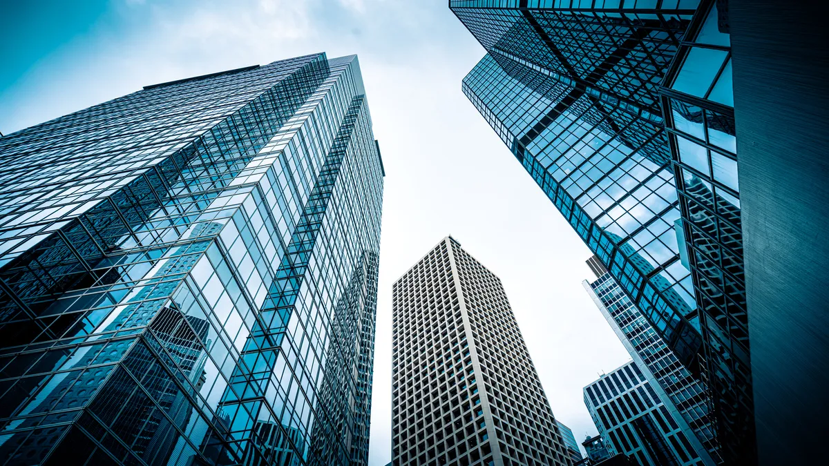 Skyscrapers in Hong Kong.