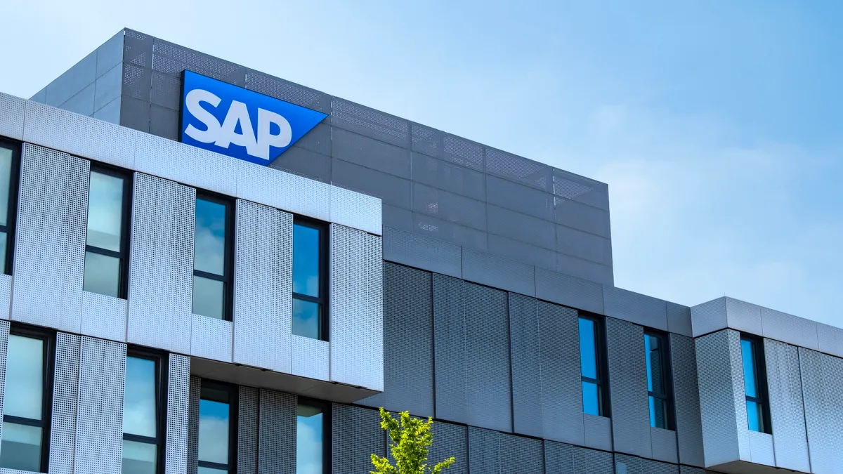 An SAP building in St.Leon-Rot, Germany is pictured on July 29, 2024.