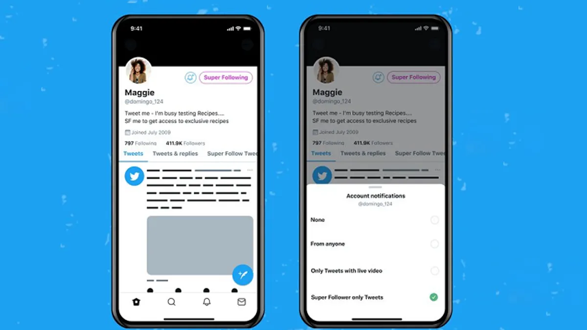 Twitter super follow