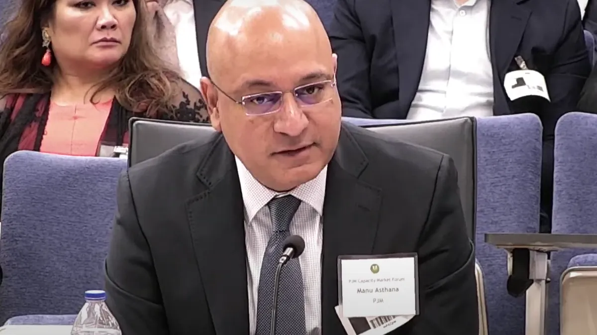 Manu Asthana, PJM president and CEO, speaking June 15, 2023, at a Federal Energy Regulatory Commission forum.