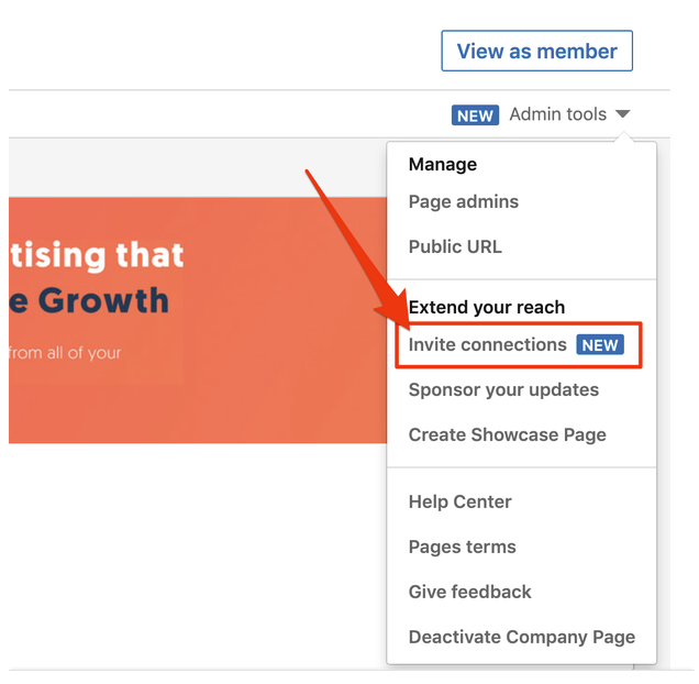 LinkedIn follow page