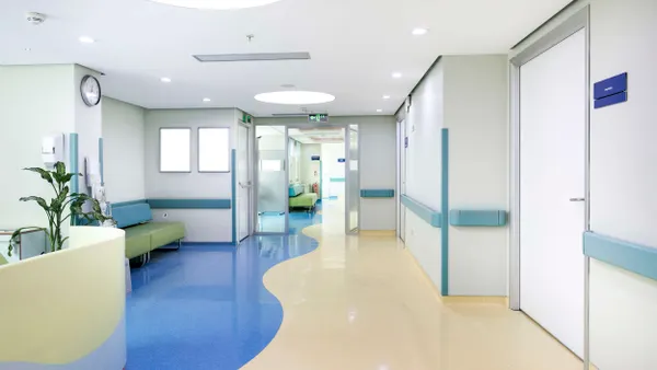 Hospital Floor InteriorHospital corridor, waiting