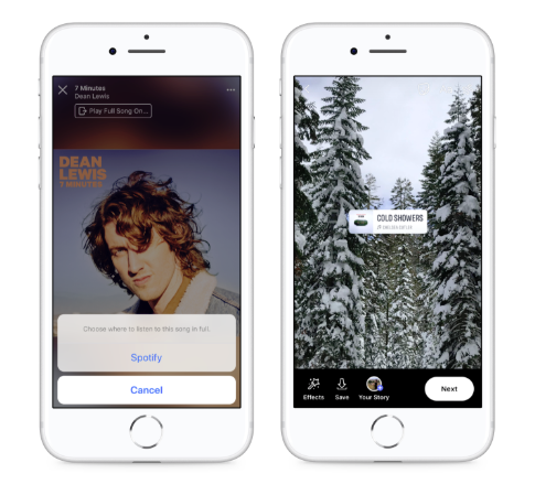 Facebook Spotify profile song integration