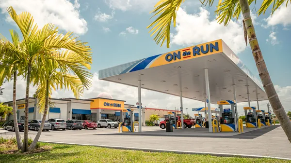 A photo of the exterior of an On the Run c-store.