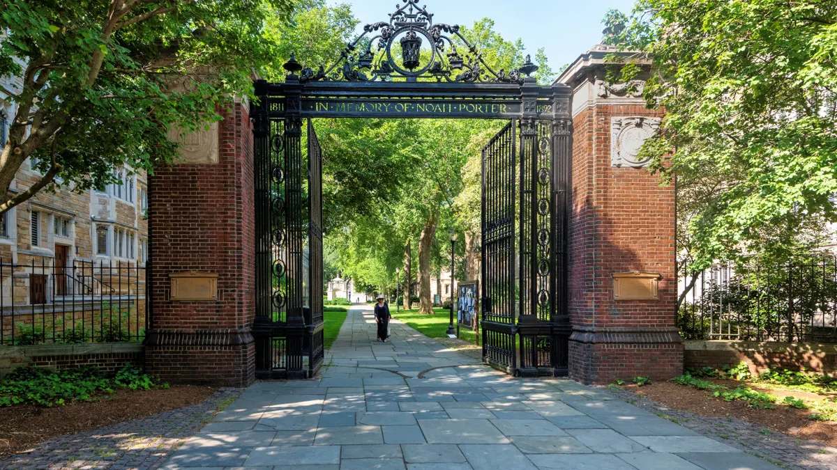 Gates on Yale University's campus.