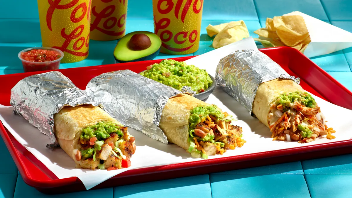 El Pollo Loco's new guacamole burritos.