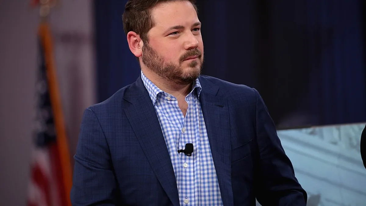 Ben Domenech speaking at the 2018 Conservative Political Action Conference (CPAC) in National Harbor, Maryland.