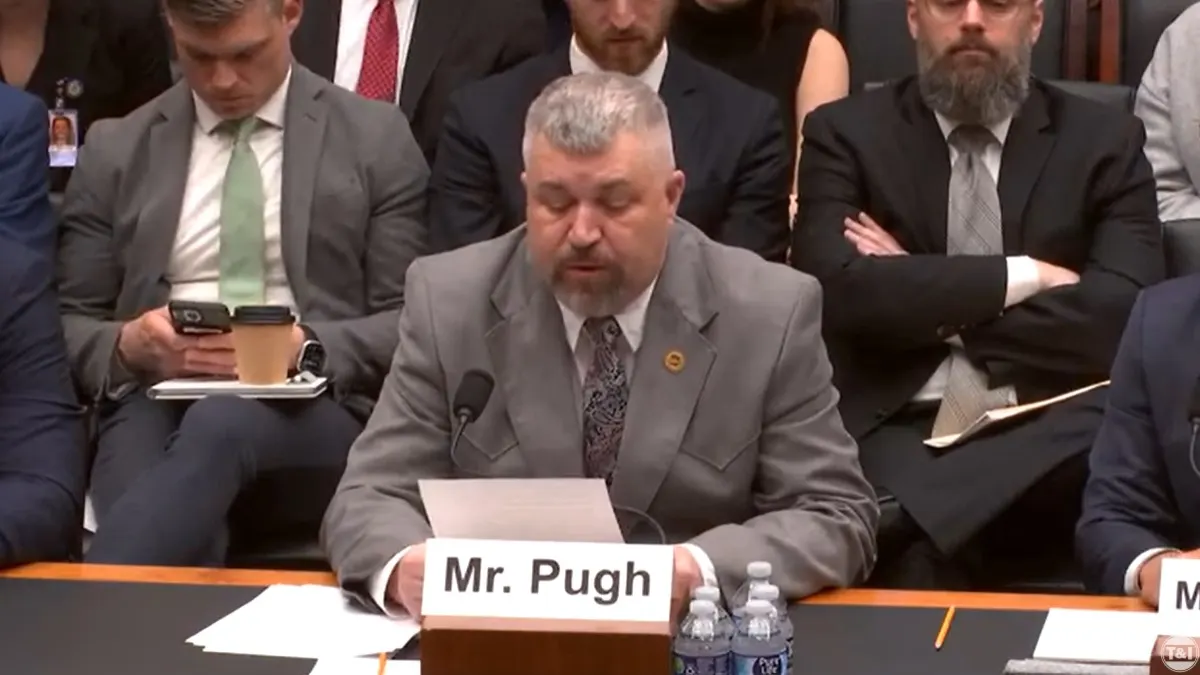 An OOIDA executive speaks at a congressional hearing.