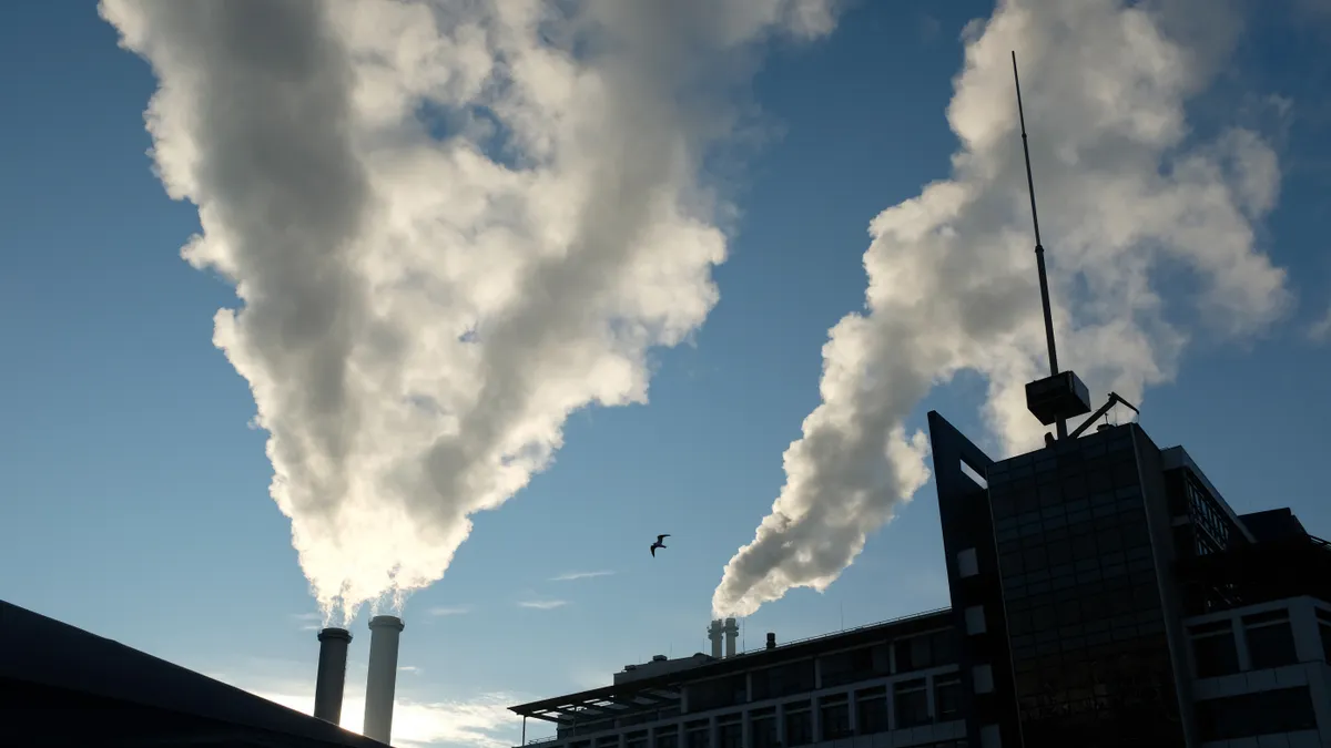 Exhaust from natural gas power plant