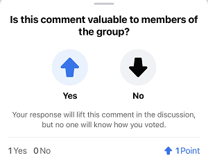 Facebook downvotes