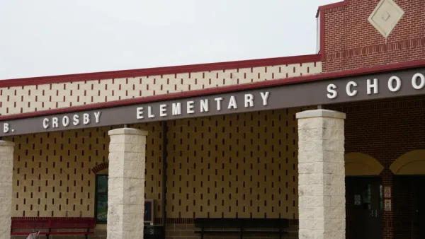The facade of Crosby Elementary School located in Forney Independent School District, Texas