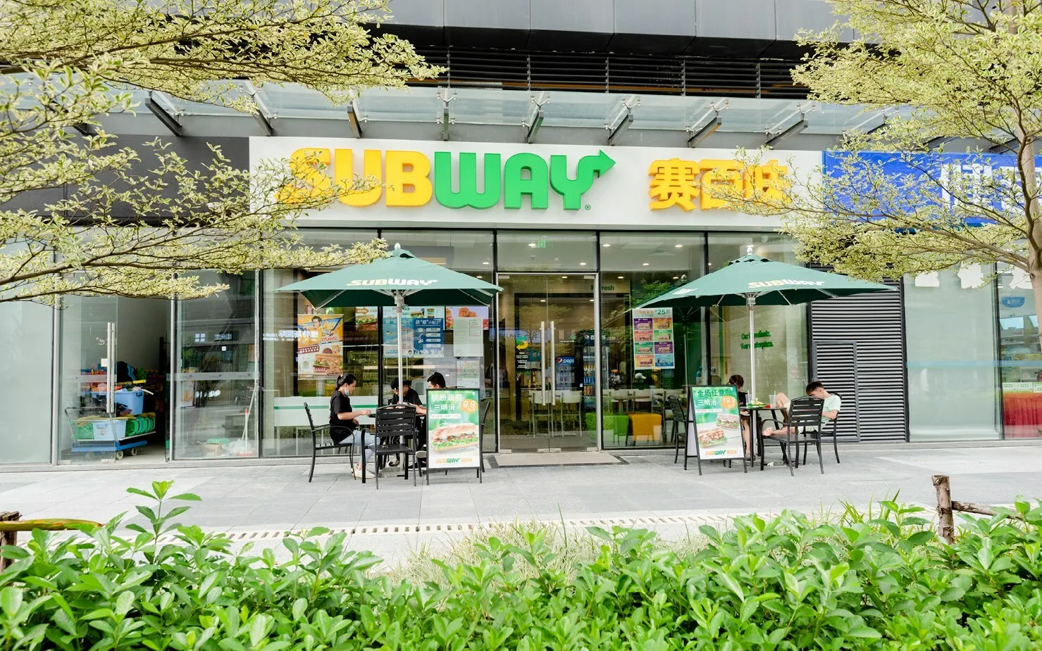 An image of a Subway store in China