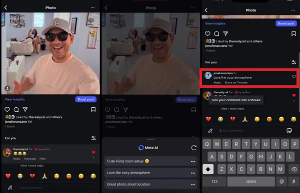 Instagram Experiments With AI-Generated Comments on Posts