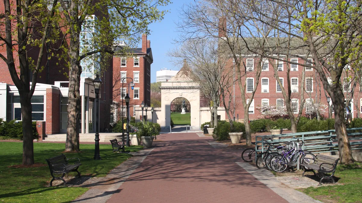 The campus of Brown University.