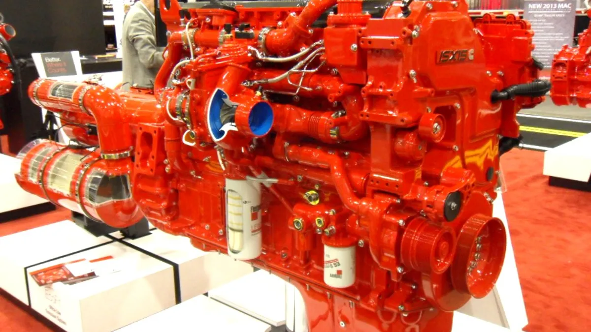 A Cummins engine on display