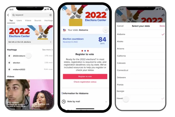 TikTok Election Center