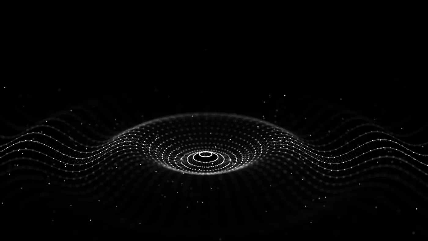 3D digital circular dynamic wave.