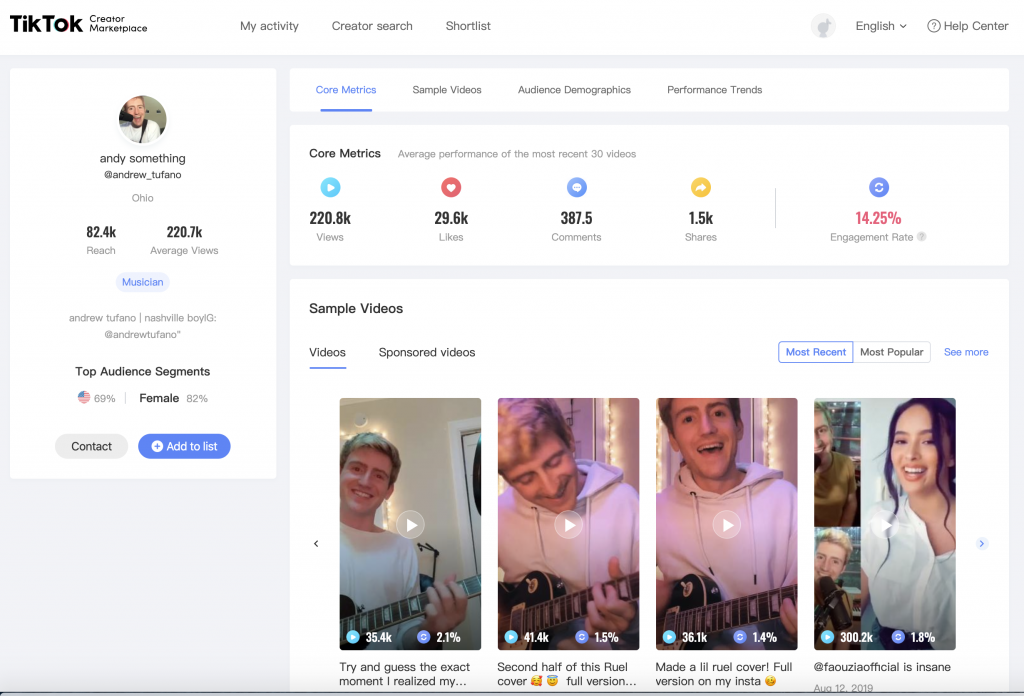 TikTok Creator Marketplace