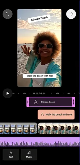 YouTube Shorts editor