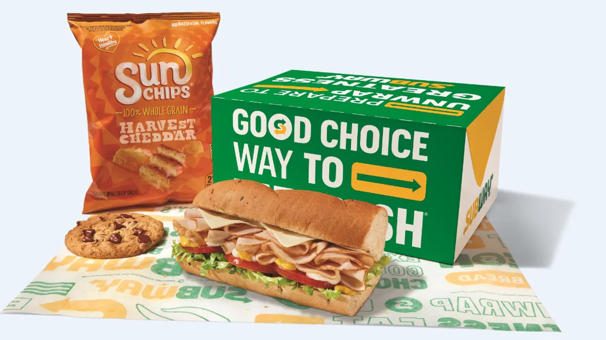 A photo of Subway's turkey lunchbox offered through its catering program.