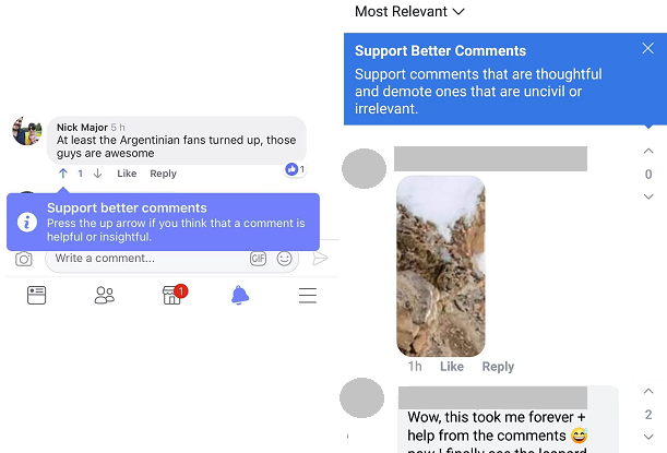 Facebook upvote 