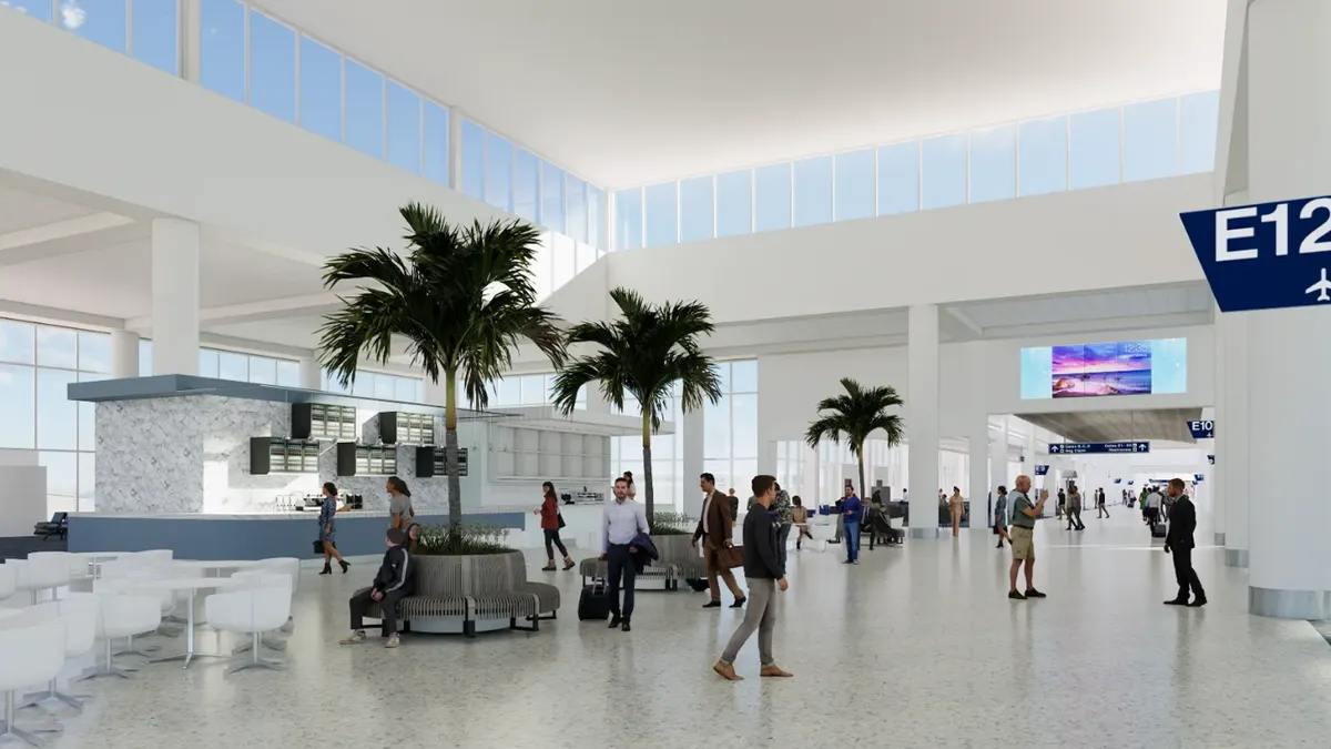 Interior of the new Terminal E at Southwest Florida International Airport.