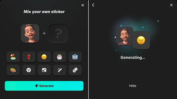 TikTok AI stickers