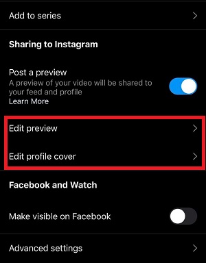 IGTV update