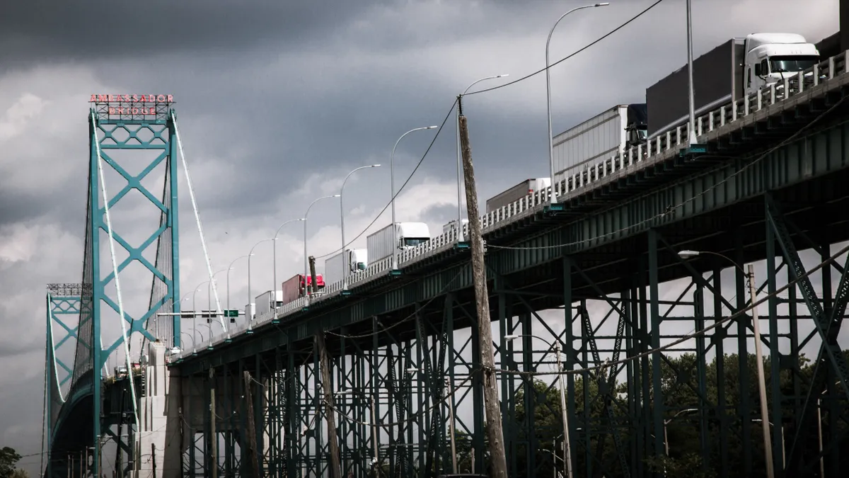 Canada border The Ambassador Bridge