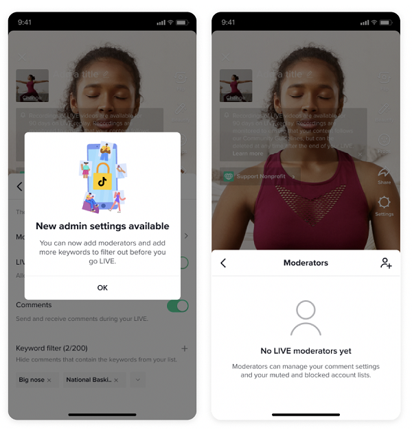 TikTok live streaming